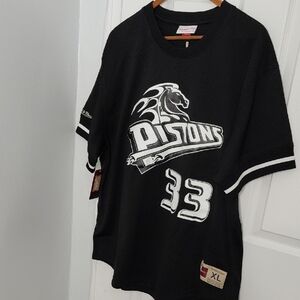 GRANT HILL Mitchell & Ness Black Pistons Jersey